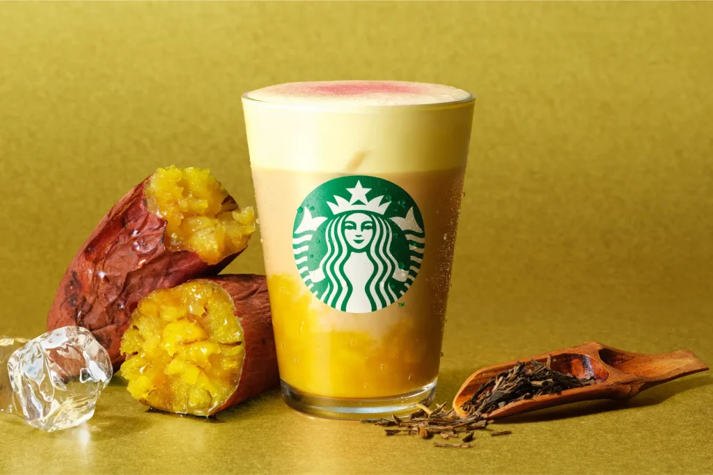 Starbucks Hojicha Scented Yakiimo Mousse Tea Latte
