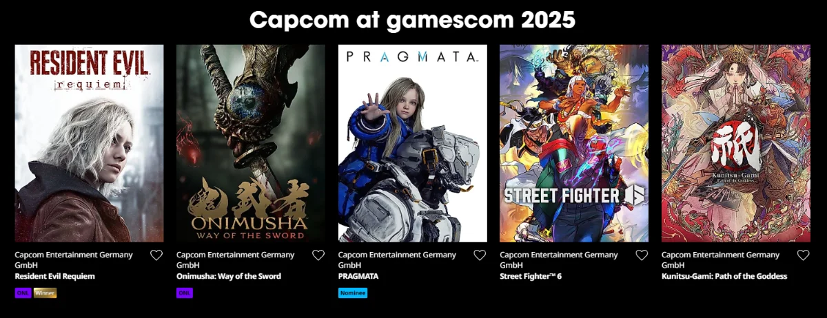 capcom gamescom 2025 lineup