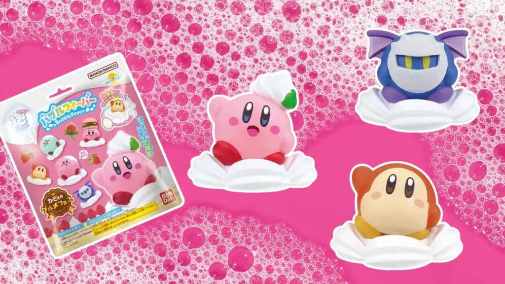 New Kirby's Dream Buffet bath bomb creates a whipped cream-like