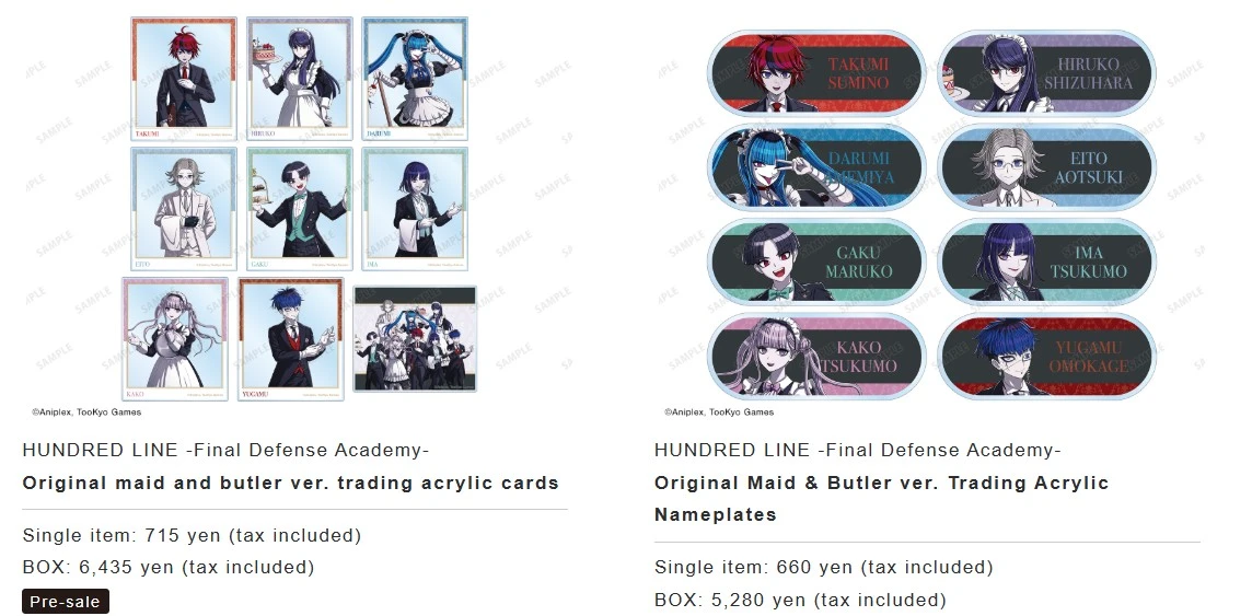 HUNDRED LINE Final Defense Academy pop up shop in Marui 3