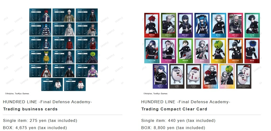 HUNDRED LINE Final Defense Academy pop up shop in Marui 6