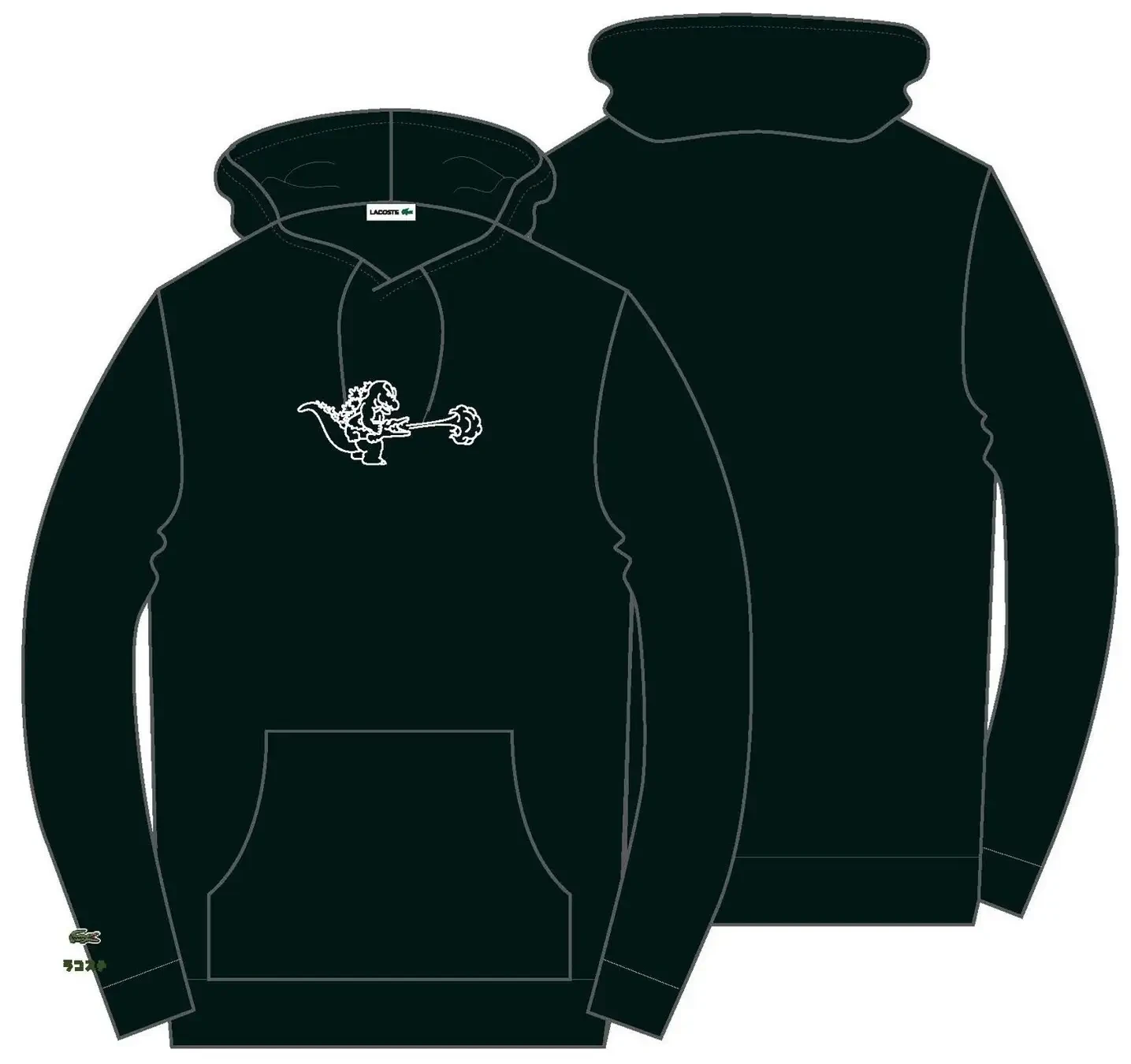【新品・未使用】Lacoste × Godzilla Gojira Hoodie Orders are set to open for Lacoste's new Godzilla collab