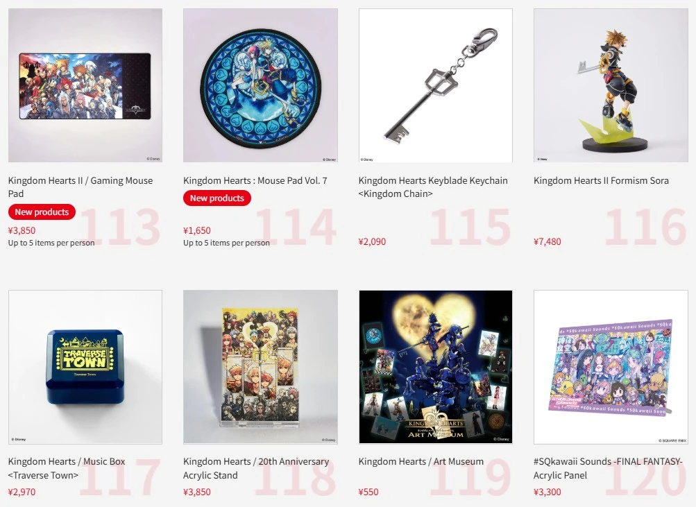 Tokyo Game Show 2025 Square Enix merch 21