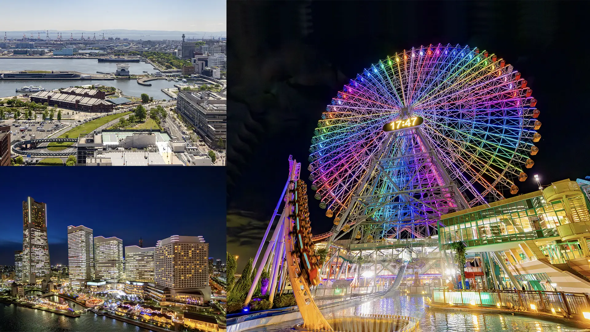 Yokohama Cosmo World Cosmo Clock 21 Ferris Wheel
