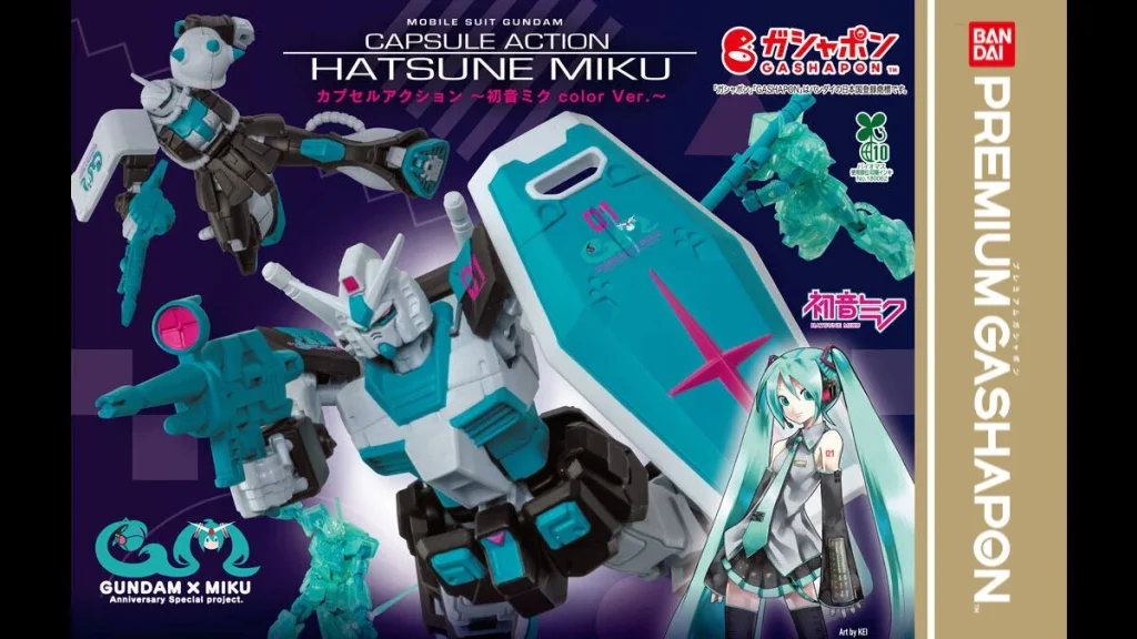 hatsune miku x gundam gashapon figures 0