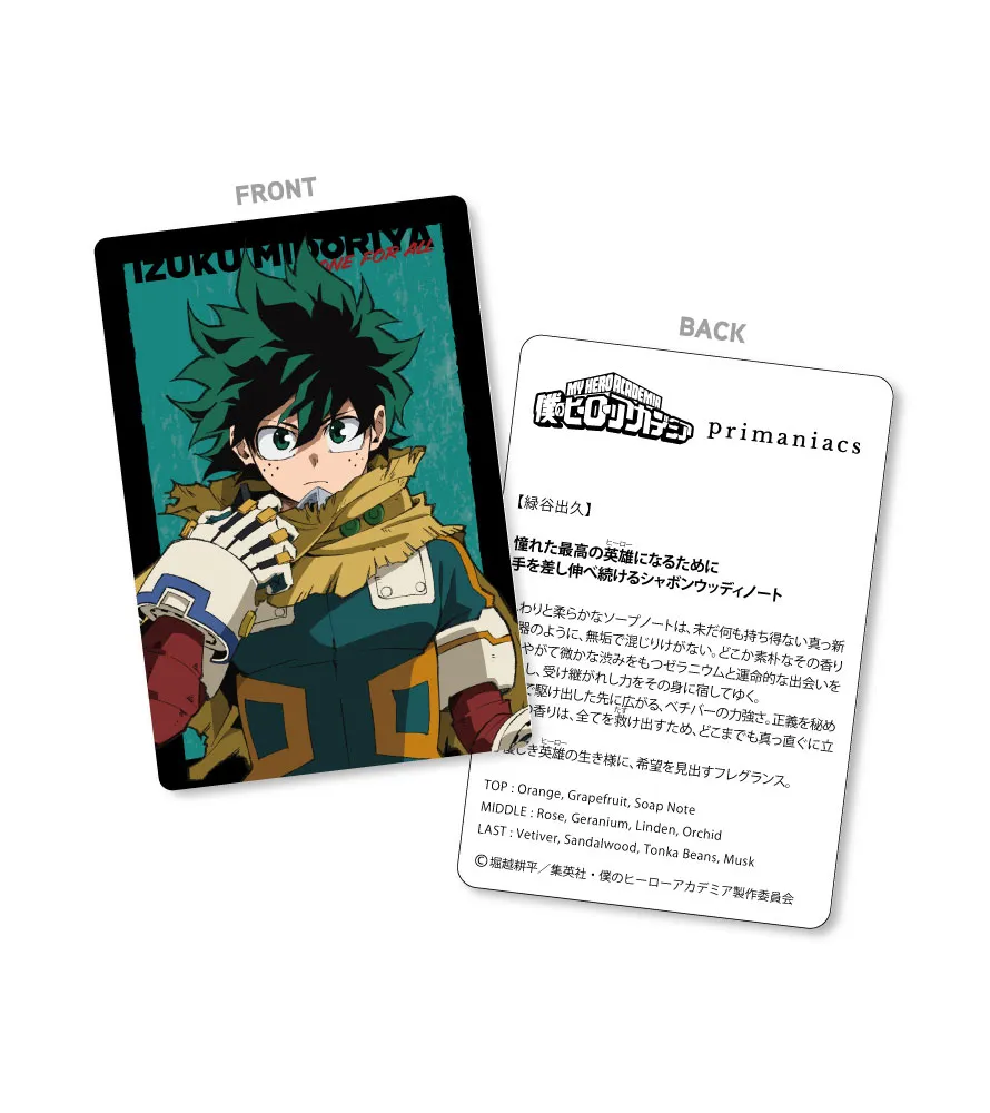 my hero academia fragrance card