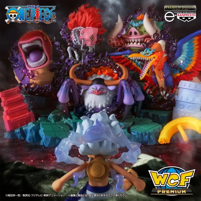 New One Piece figure set recreates Gear 5 Luffy vs. The Five