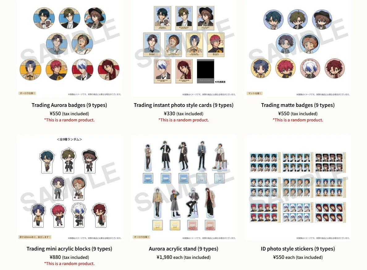 Autumn themed prince of tennis pop up shop