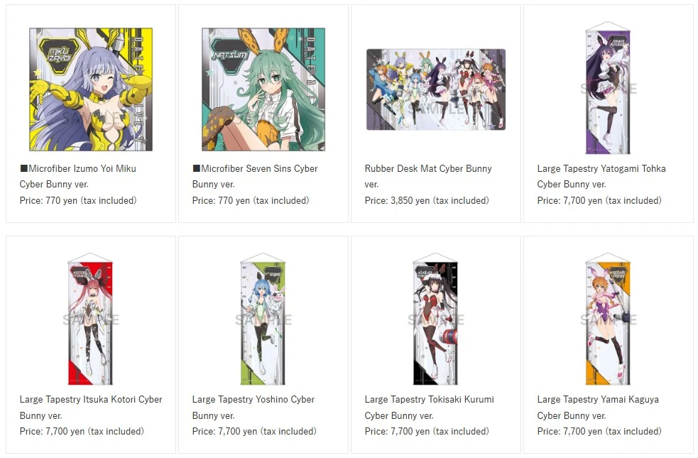 Cyber Bunny Date A Live pop up shop in Gamers 5