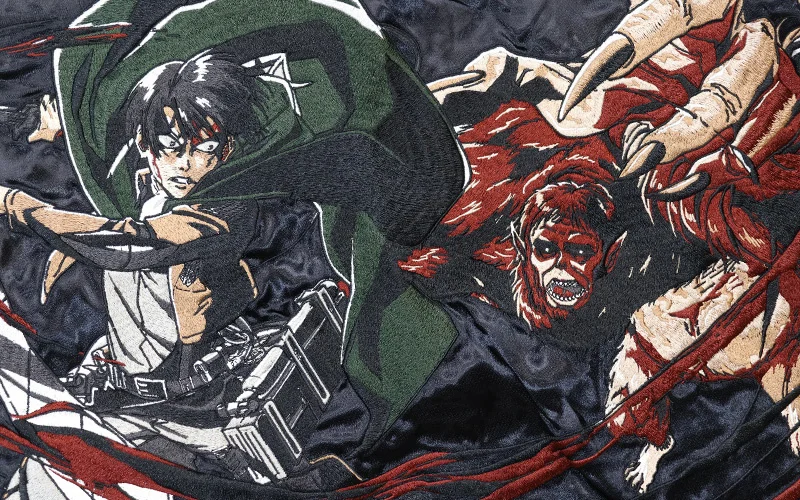 attack on titan embroidered jacket shirts 5