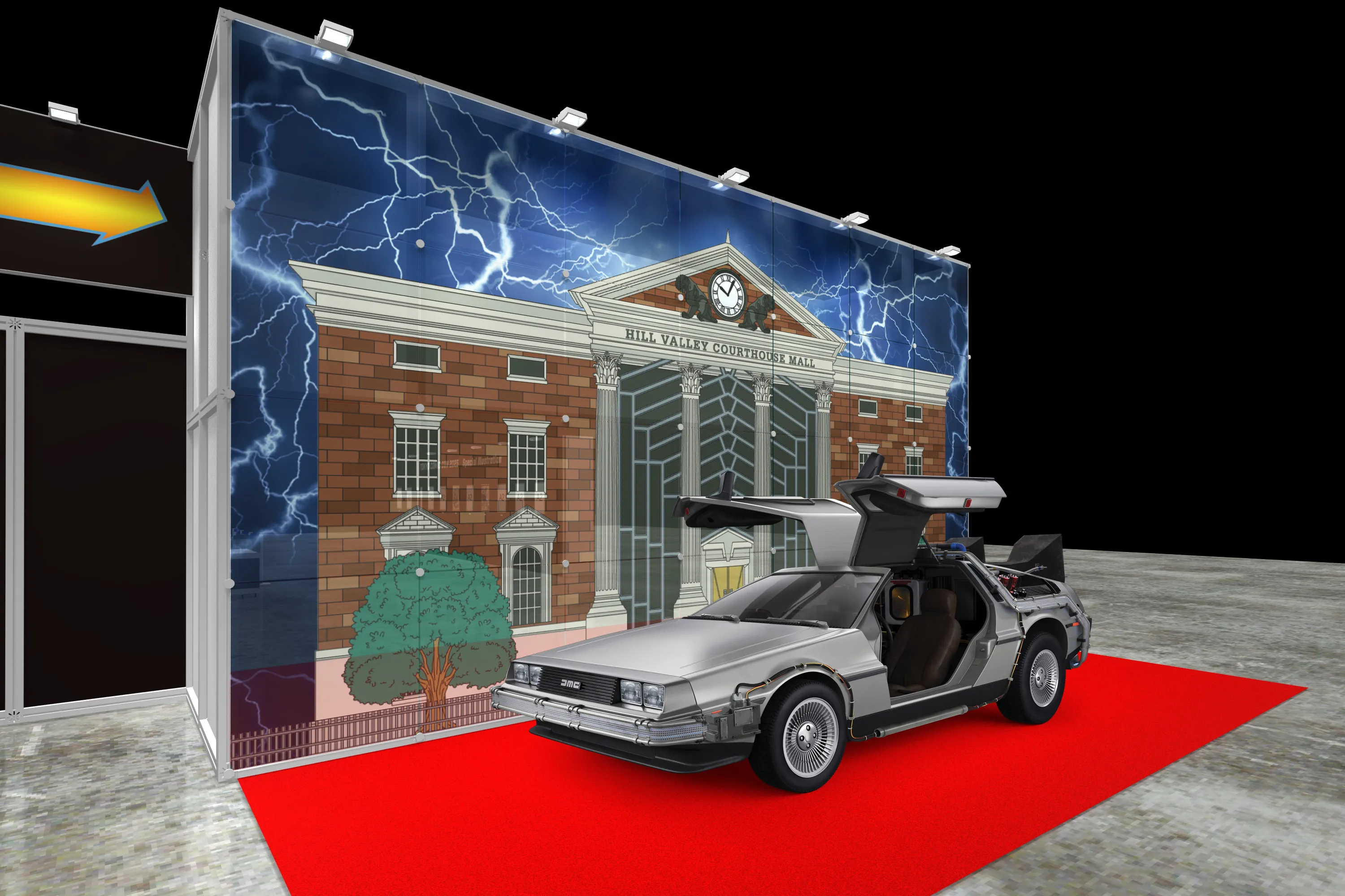 back to the future comic con delorean