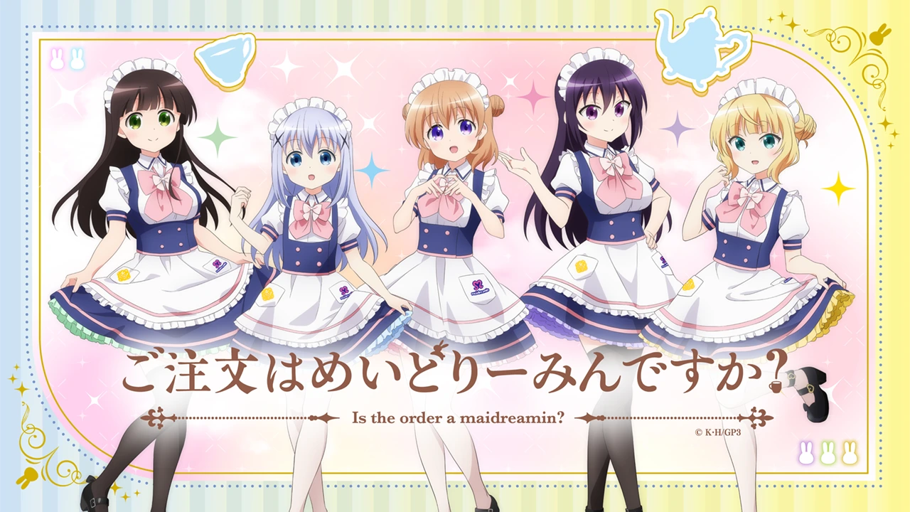 Is the order a rabbit teams up with maid cafe Maidreamin for exclusive collab