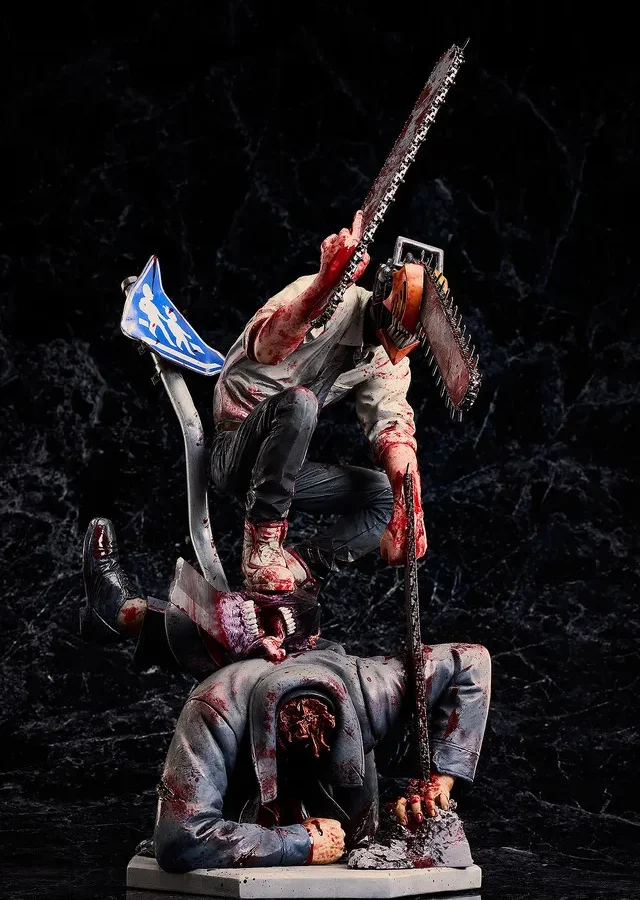 mappa chainsaw man vs samurai sword statue 2
