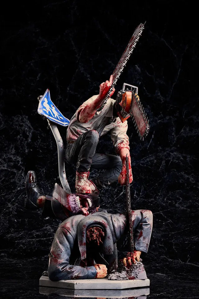 mappa chainsaw man vs samurai sword statue 2