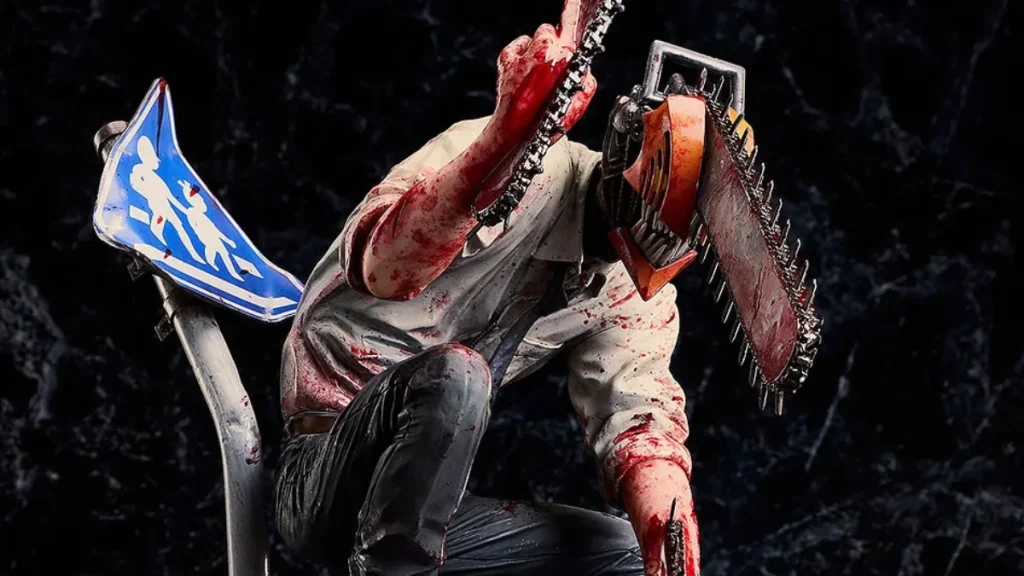 mappa chainsaw man vs samurai sword statue 7
