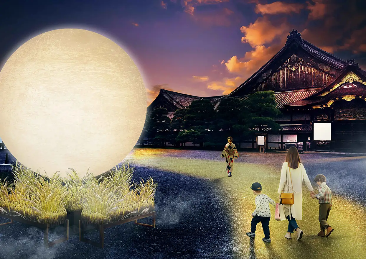 naked nijo castle 2025 moon viewing 02
