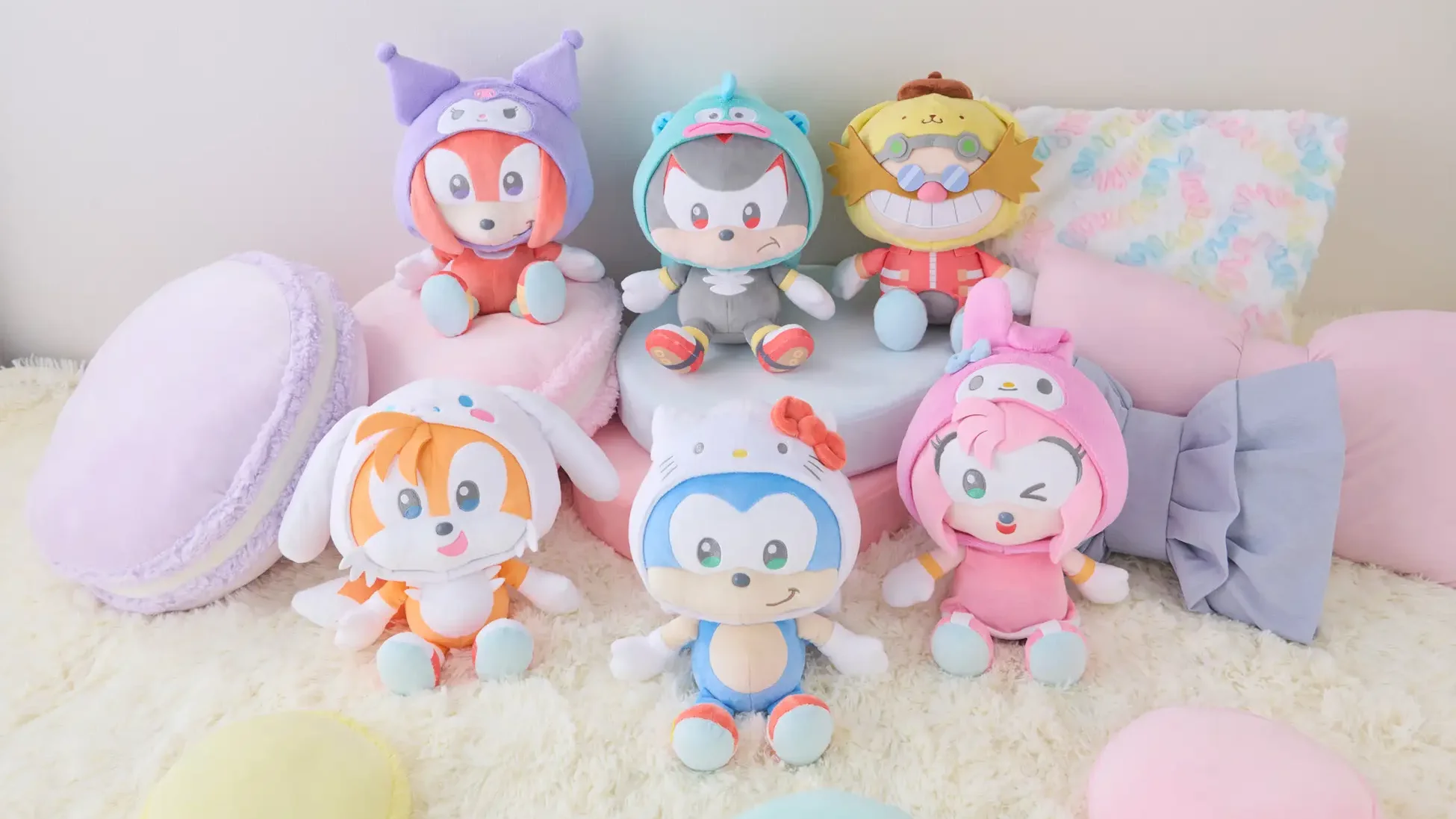 The adorable Sonic x Sanrio collab's exclusive plushies are about