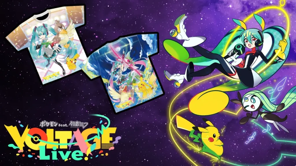 Pokémon x Hatsune Miku collab concert merch