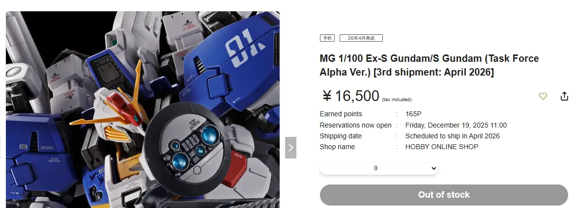 gunpla election rank 1 sold out