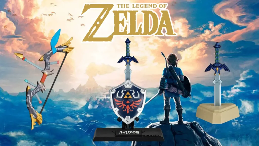 zelda bandai shokugan weapons release feb 26