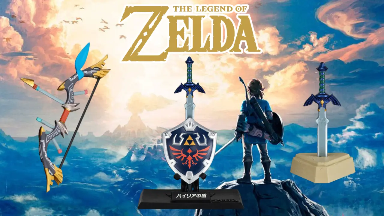 zelda bandai shokugan weapons release feb 26