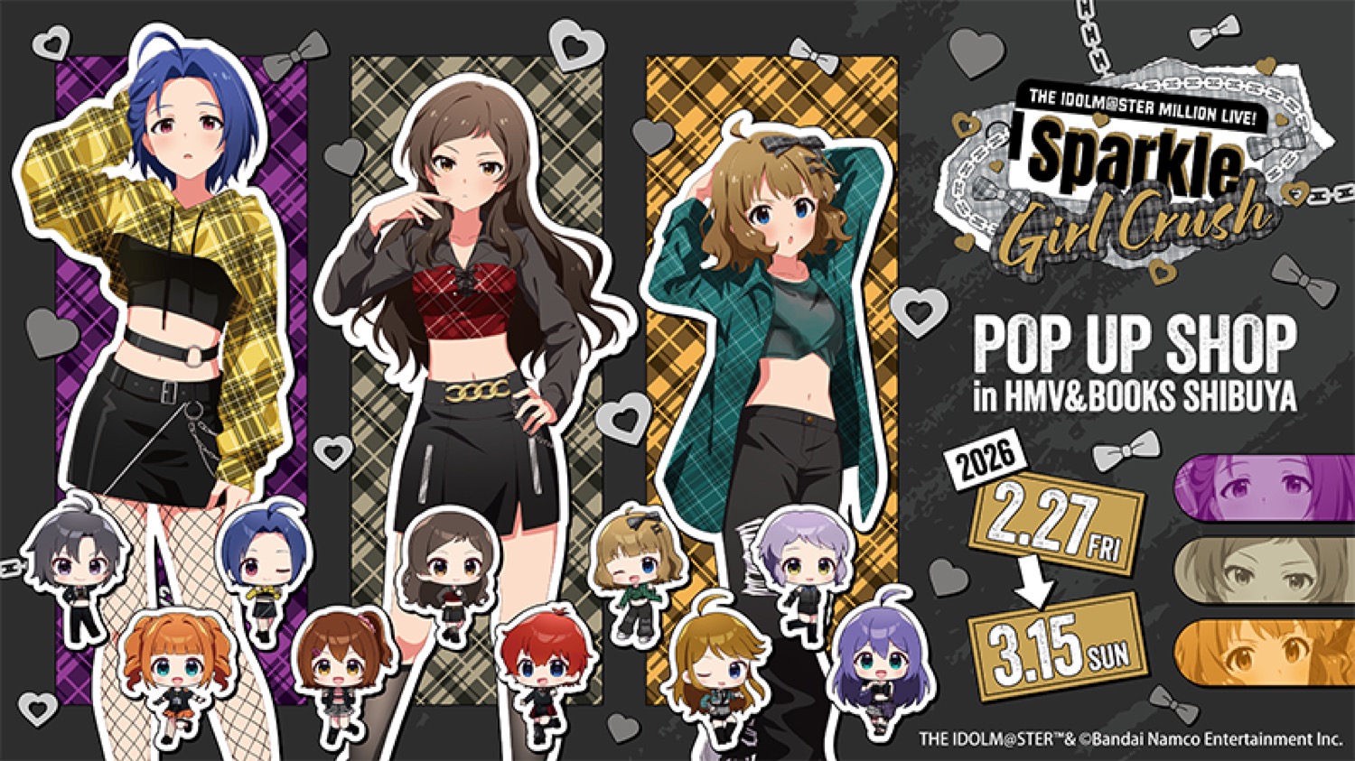 The Idolmaster Million Live! Girl Crush Store at HMV&BOOKS Shibuya 2026