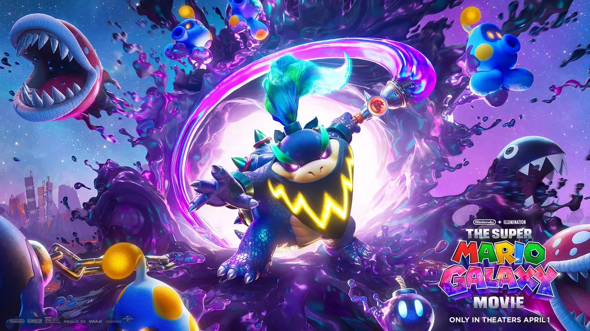 super mario galaxy key art bowser jr