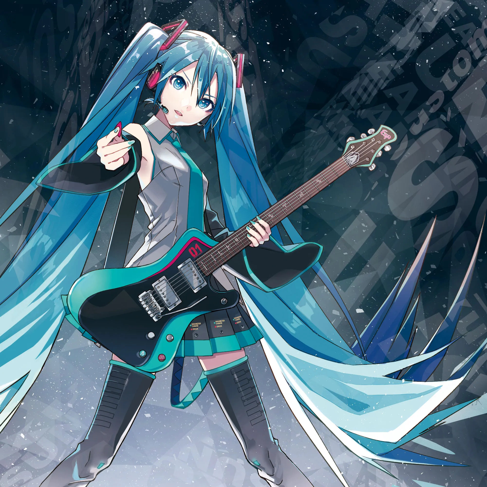 hatsunemiku esp guitar