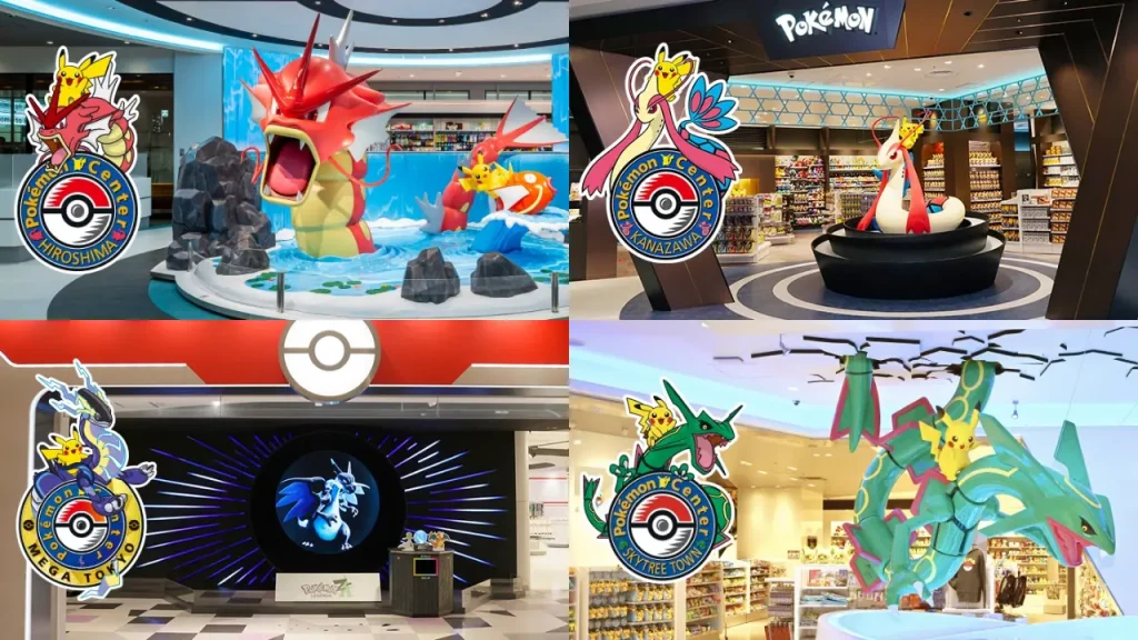 multiple pokemon centers japan