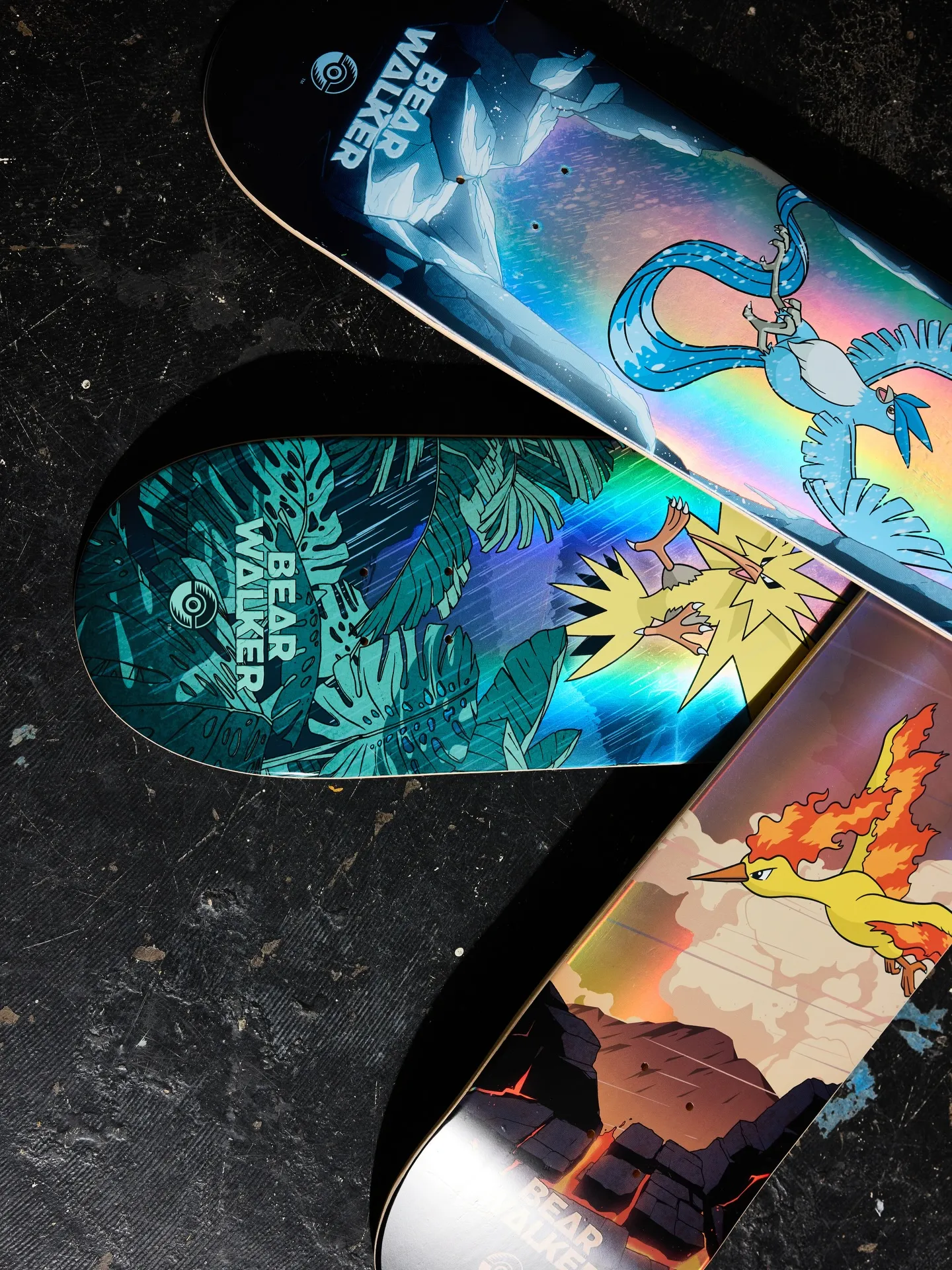 pokemon bear walker legendary birds skate boards 16 (2)