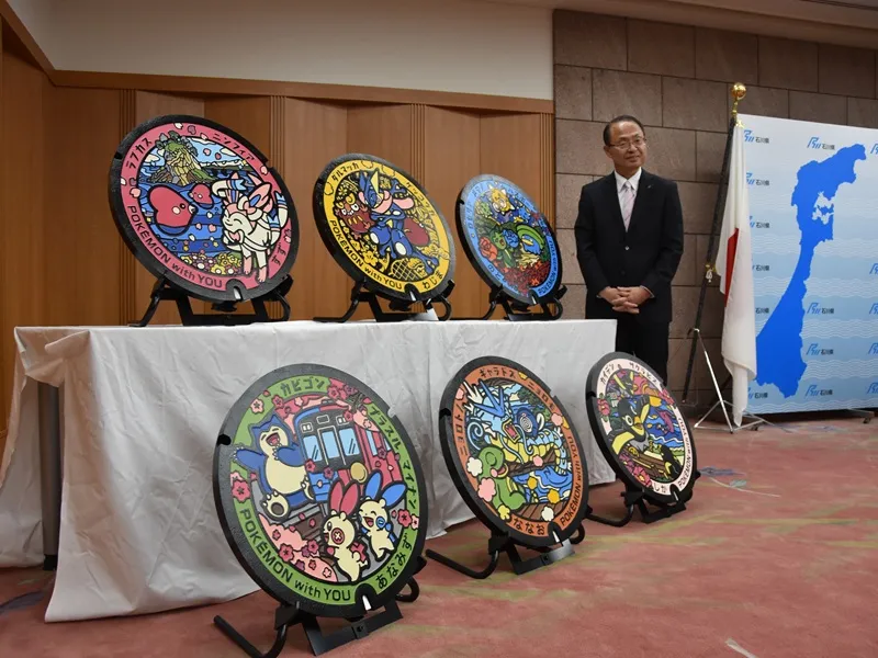 pokemon manhole cover pokelids noto peninsula ishikawa 1
