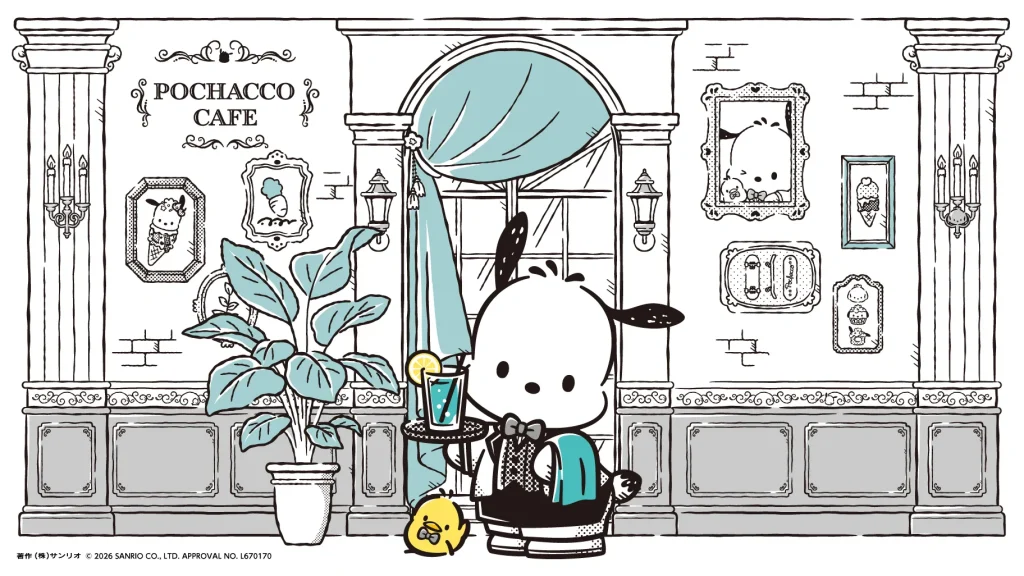 Sanrio Pochacco Monochrome Cafe 1