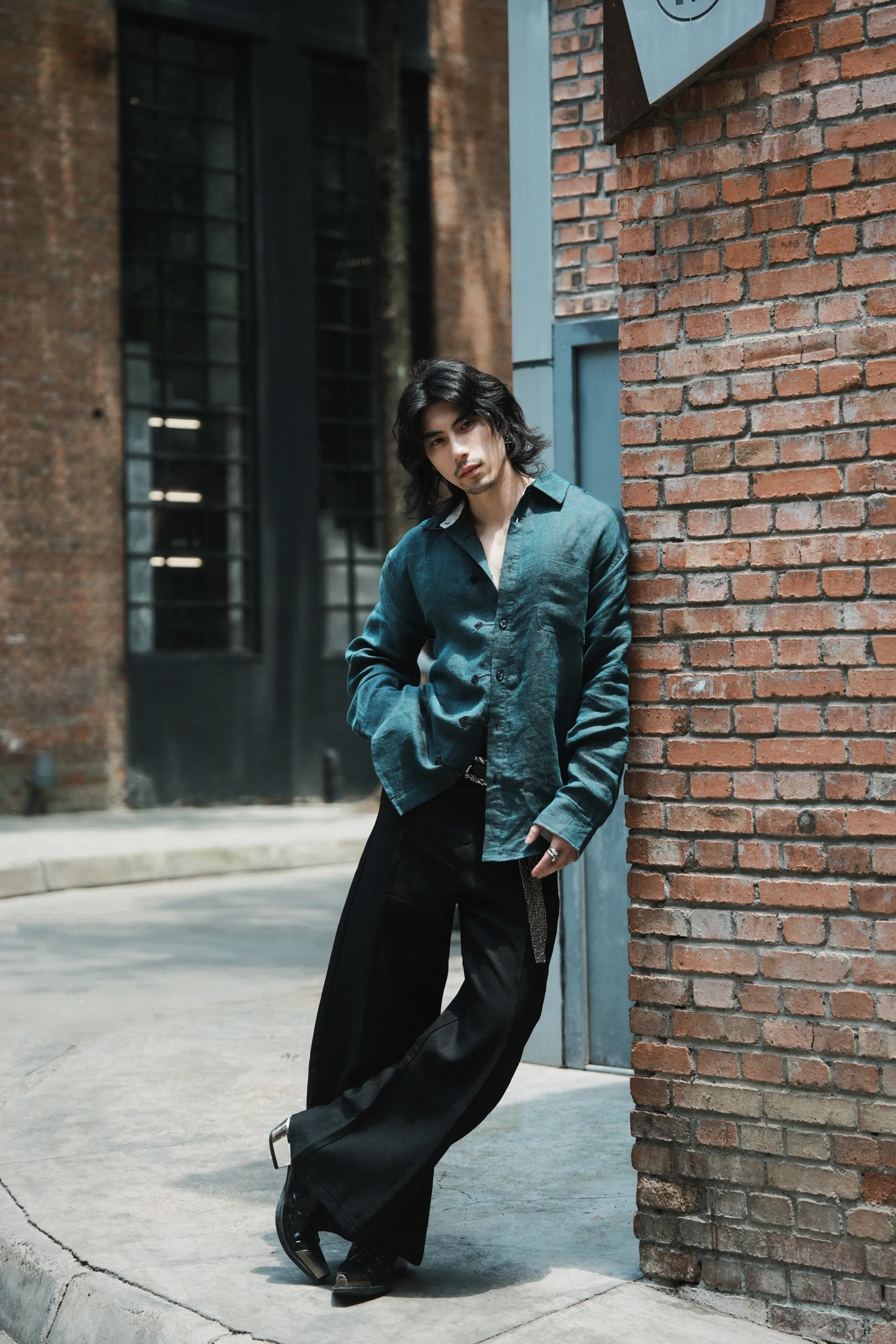 BAKI Retsu Kaioh 4,000 Year History Chinese Style Long Sleeve Shirt