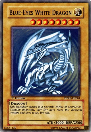 Blue Eyes White Dragon Yugioh card
