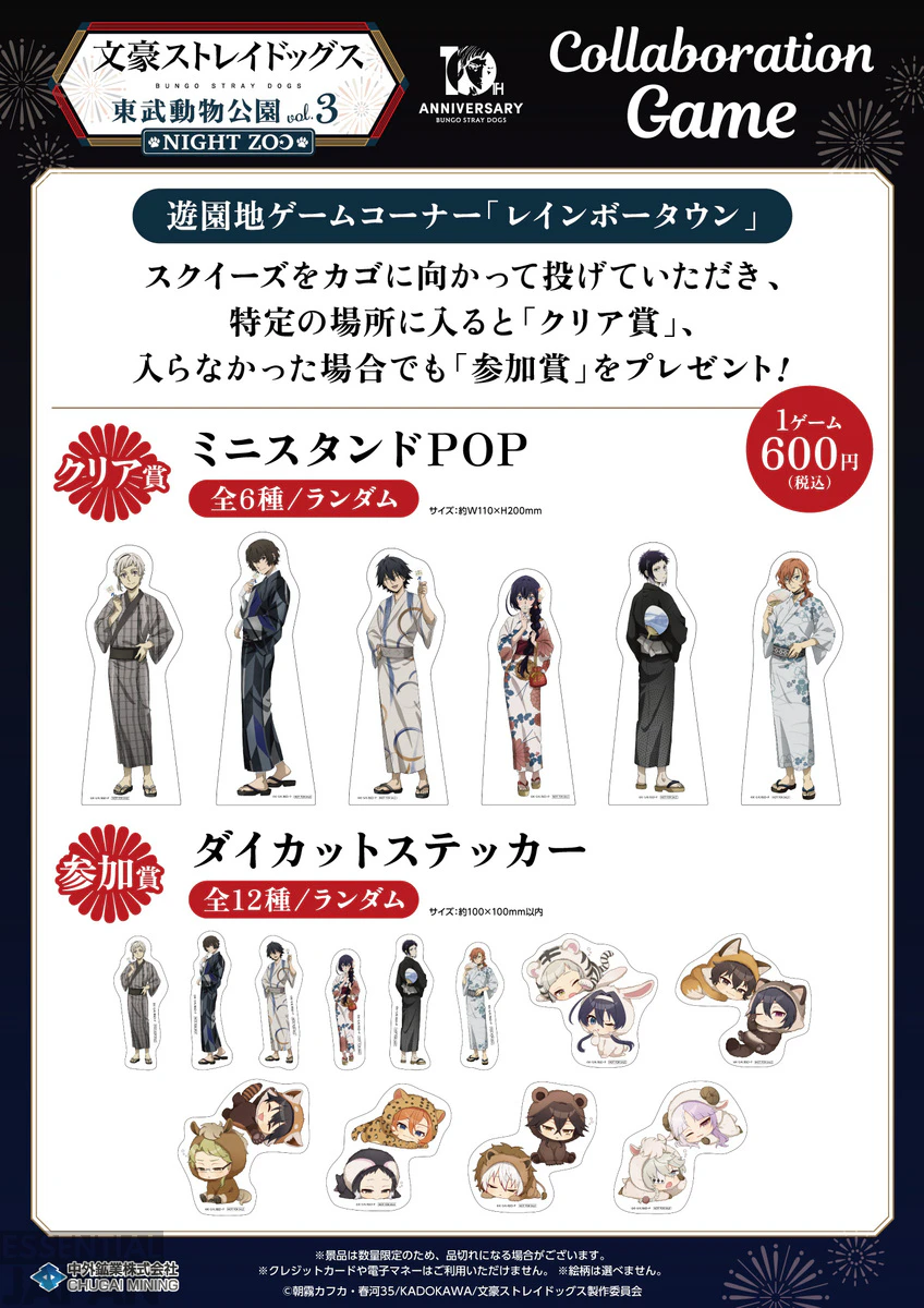 Bungo Stray Dogs x Tobu Zoo Collab 2