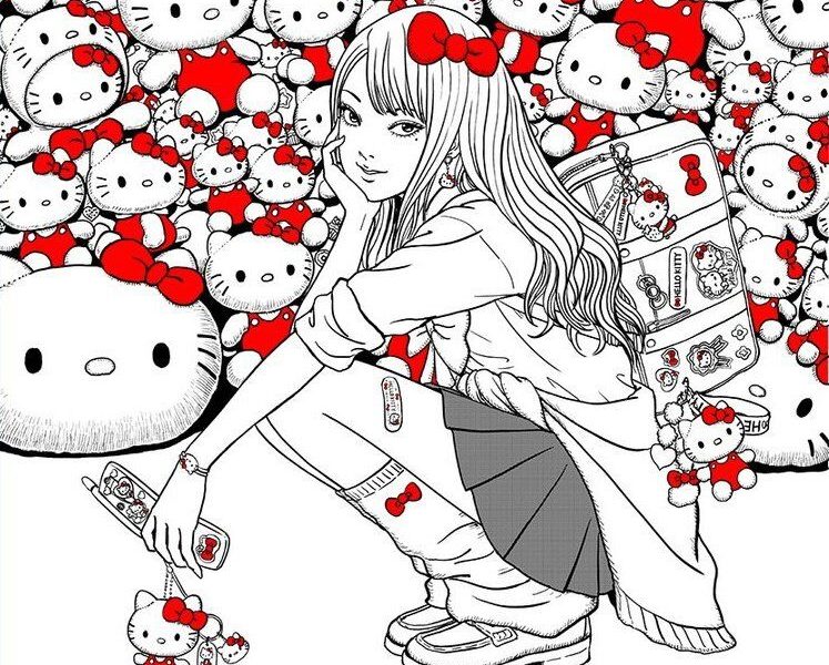 Gyaru Tomie x Hello Kitty 4