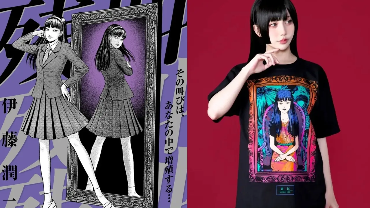 Junji Ito Scream POP UP STORE key visual featuring new illustration by Junji Ito - event poster