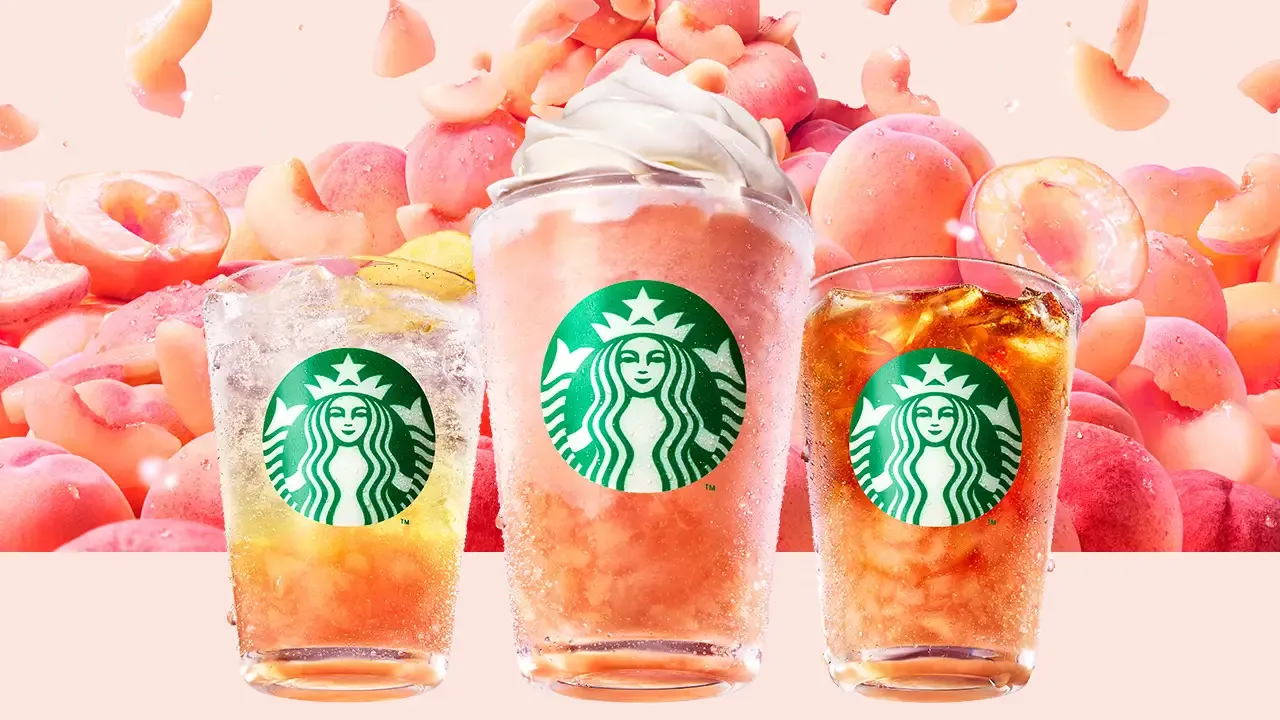 Peach & Peach Milk Frappuccino starbucks 2026 0