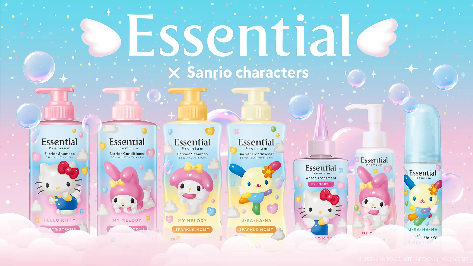 Sanrio x Essential 50th Anniversary Hair Care Collab 1