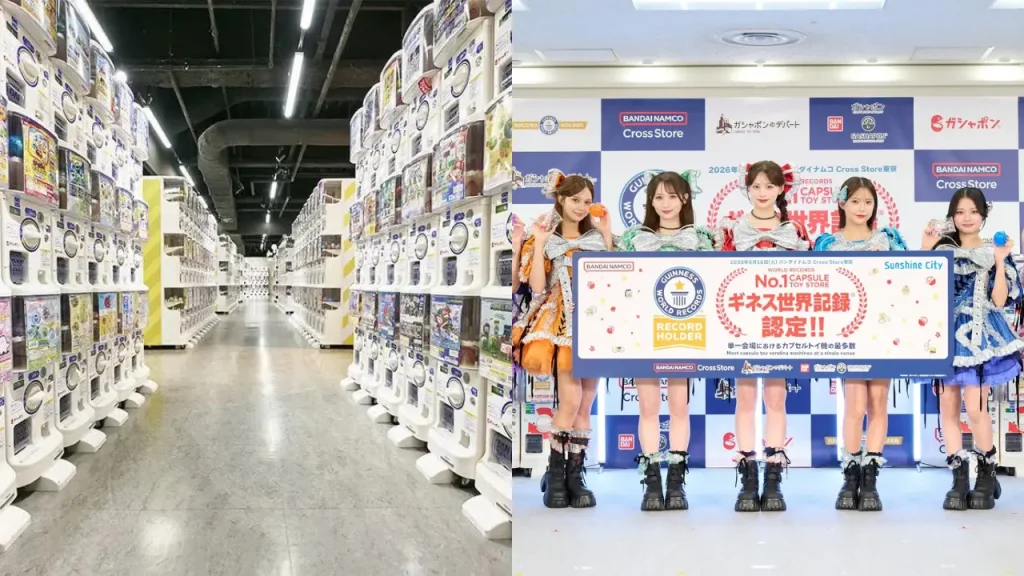 ikebukuro bandai namco cross store largest gashapon word record 0