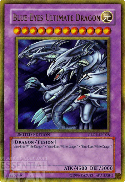 BlueEyesUltimateDragon GLD1 EN GUR LE yugioh card