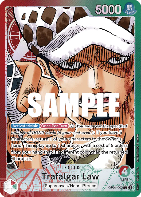 OP01 002 Trafalgar Law one piece card game 01