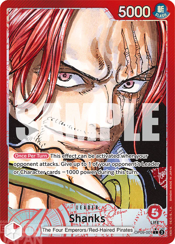 OP09 001 Shanks one piece card game 02