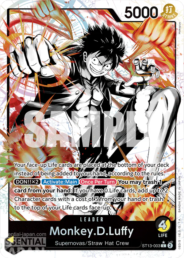 ST13 003 Monkey.D.Luffy one piece card game 2