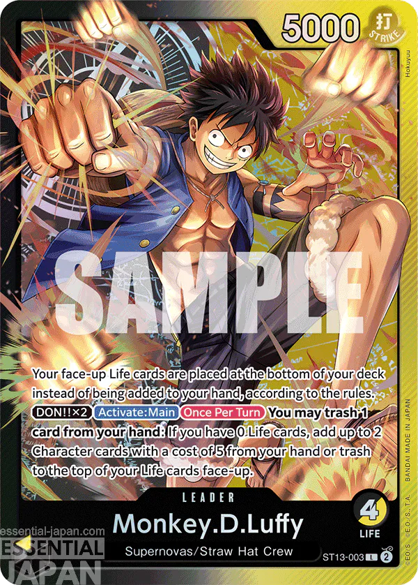 ST13 003 Monkey.D.Luffy one piece card game 3