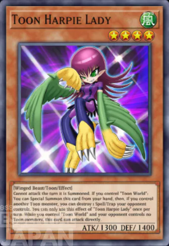 ToonHarpieLady yugioh card 1
