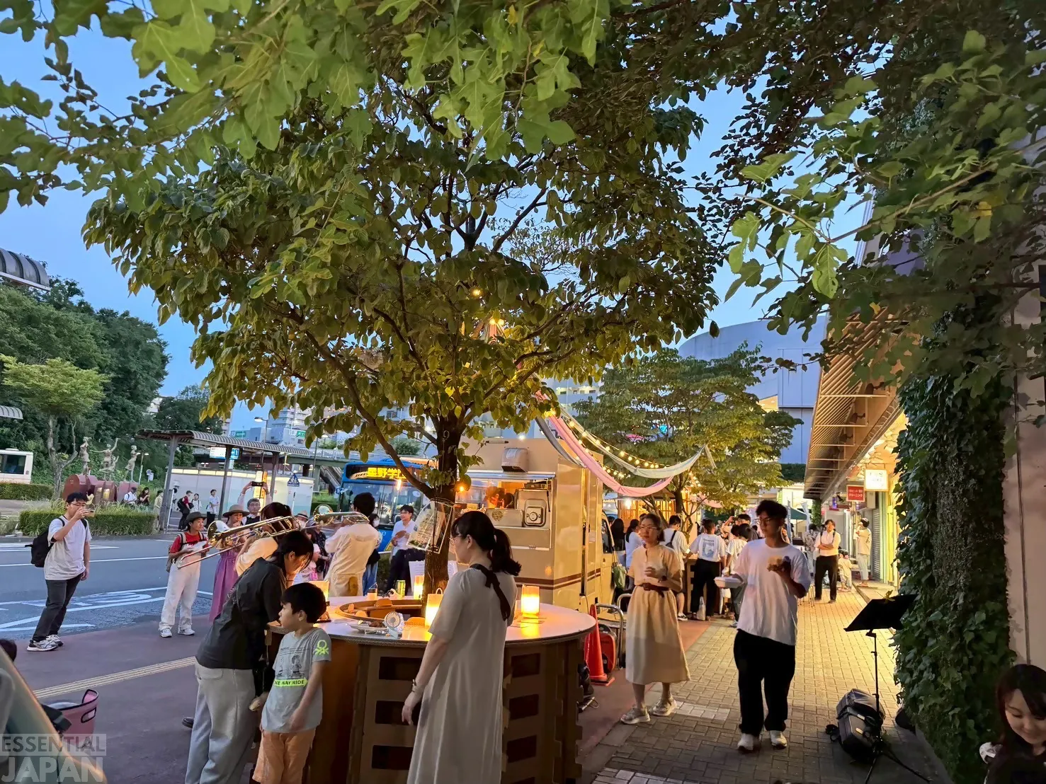iruma city station front tea event