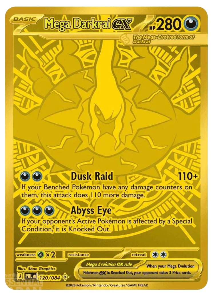 mega darkrai ex mega hyper rare pitch black full art