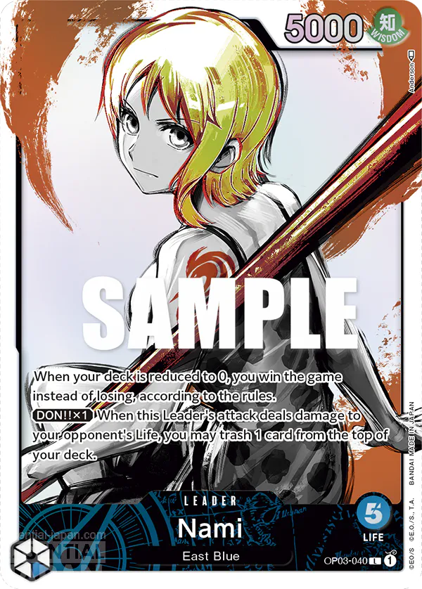 one piece bard game OP03 040 Nami 2