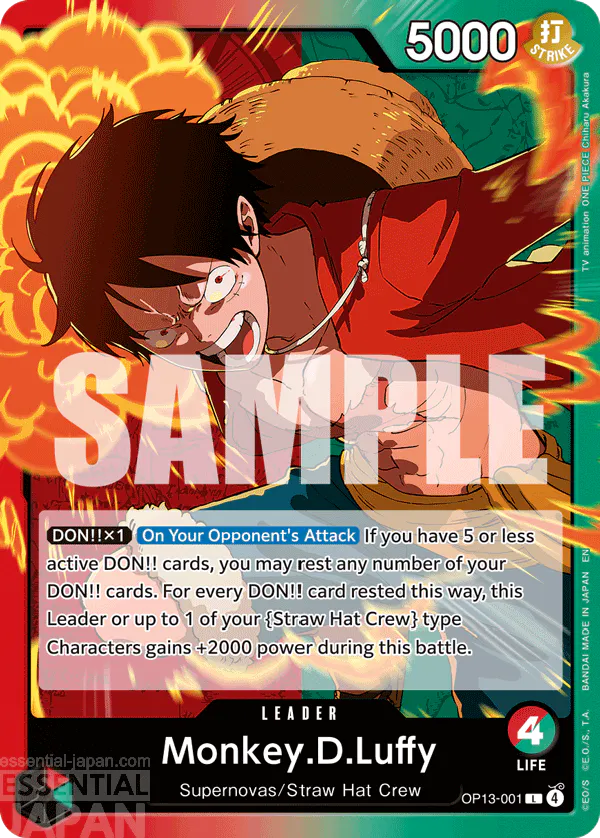 one piece card game OP13 001 Monkey.D.Luffy 1